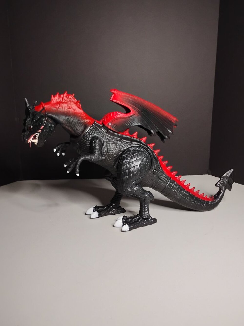 Adventure Force Red Mighty Dragon Walking And Roaring Eyes Light 18"